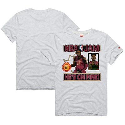 T-shirt unisexe hommage Donovan Mitchell Ash Cleveland Cavaliers NBA Jam Tri-Blend