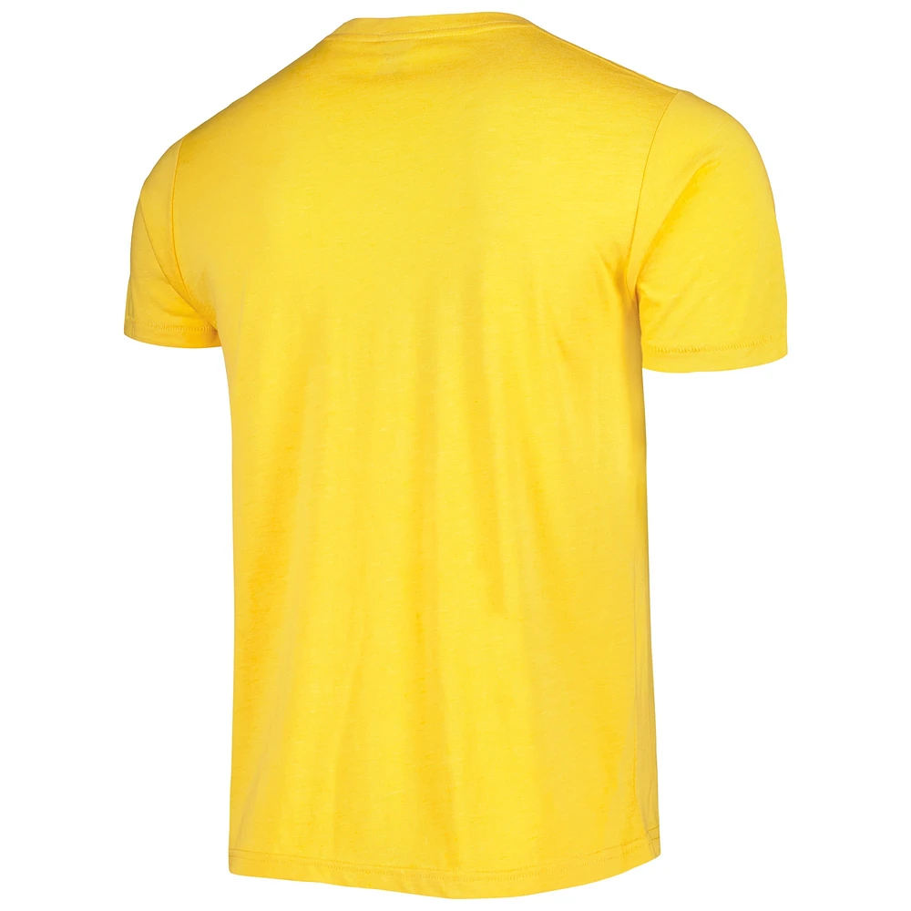 Unisex Homage Gold Cleveland Cavaliers Team Mascot Tri-Blend T-Shirt