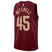 Maillot Nike Donovan Mitchell Wine Cleveland Cavaliers Swingman unisexe - Édition Icon