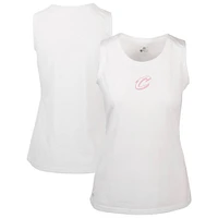 Women's Levelwear  White Cleveland Cavaliers Mother's Day Macy Core Logo Tank Top