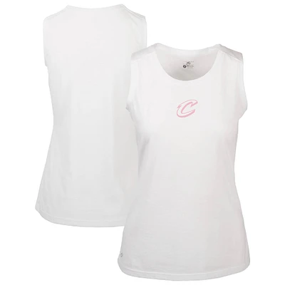 Women's Levelwear  White Cleveland Cavaliers Mother's Day Macy Core Logo Tank Top