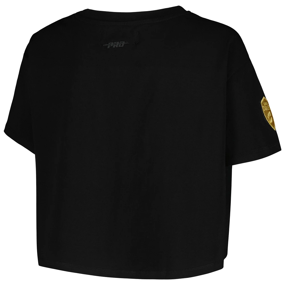 Women's Pro Standard Black Cleveland Cavaliers Holiday Glam Boxy T-Shirt