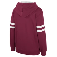 Women's Stadium Essentials Wine Cleveland Cavaliers Road Game Pullover Hoodie