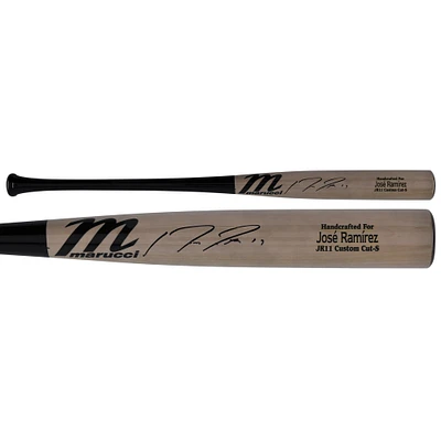 Jose Ramirez Cleveland Guardians Autographed Marucci Game Model Bat 