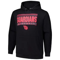 Men's  Black Cleveland Guardians Stack Fleece Pullover Hoodie
