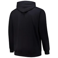 Men's  Black Cleveland Guardians Stack Fleece Pullover Hoodie