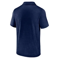 Men's Fanatics Navy Cleveland Guardians Primary Logo Space-Dye Polo