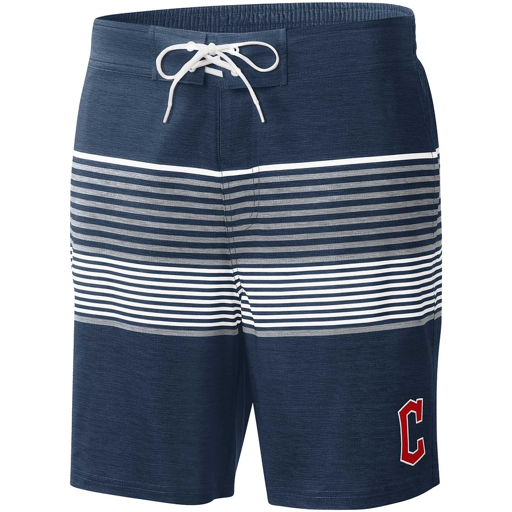 Short de bain pour homme G-III Sports by Carl Banks bleu marine Cleveland Guardians Coastline Volley
