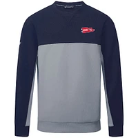 Men's Levelwear Navy/Gray Cleveland Guardians Legacy Rafters Pullover Sweatshirt