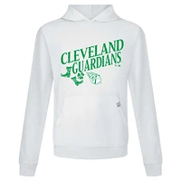 Men's Levelwear White Cleveland Guardians St. Patrick's Day Relay Boots Pullover Hoodie