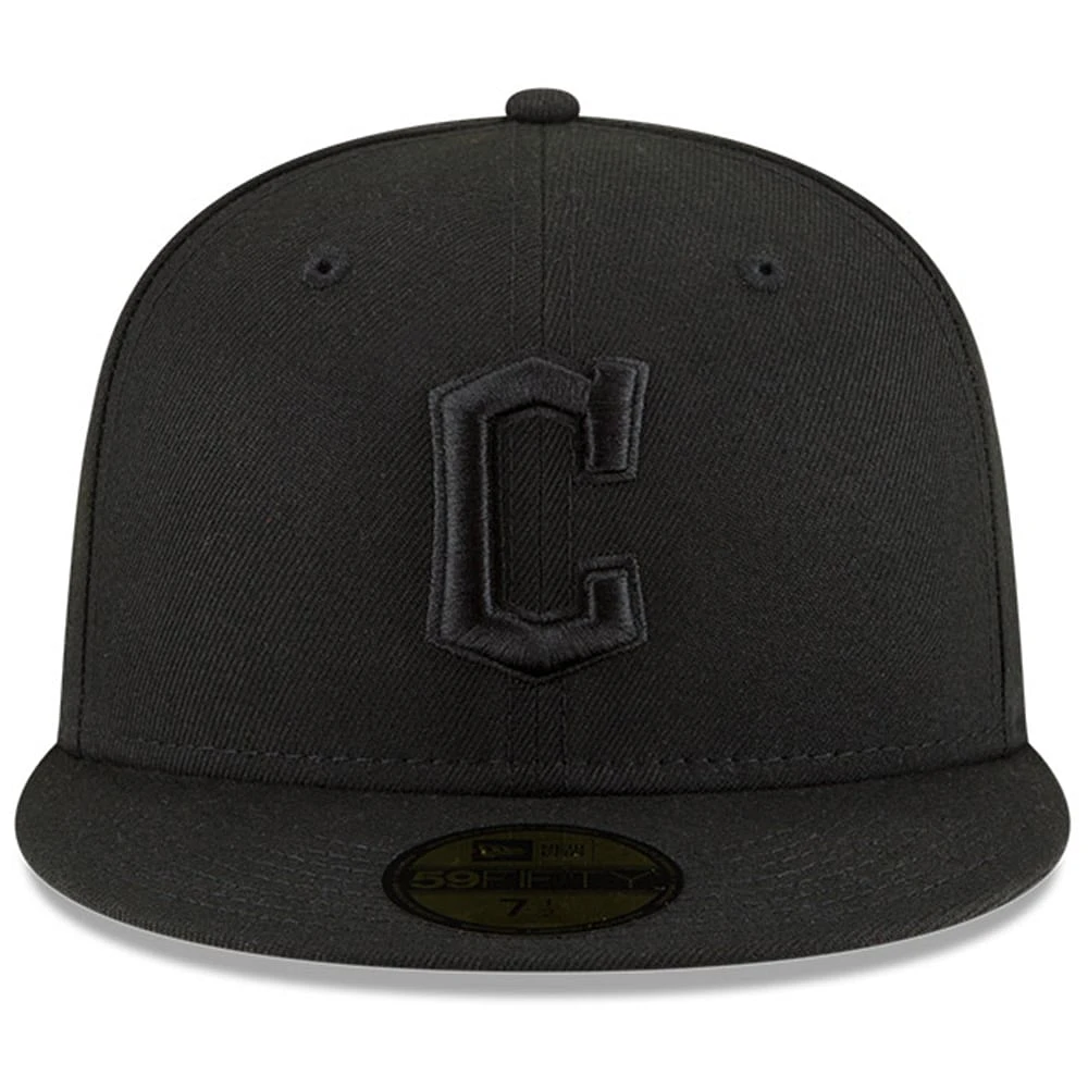 Men's New Era Black/Black Cleveland Guardians 59FIFTY Fitted Hat