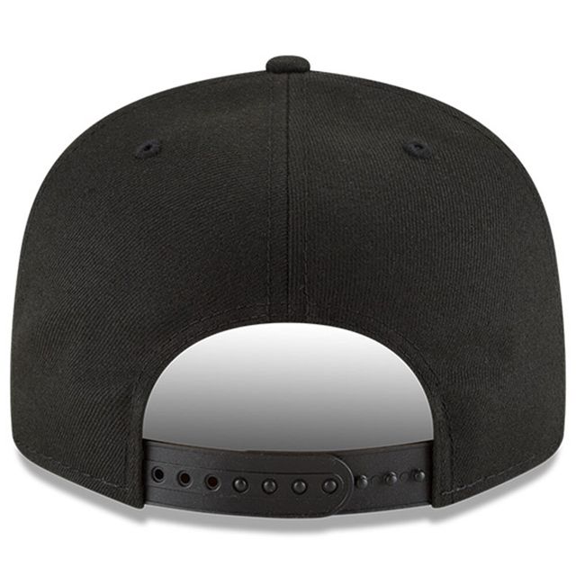Casquette réglable Snapback Cleveland Guardians 9FIFTY New Era noire/noire pour homme