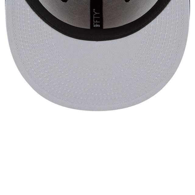Casquette réglable Snapback Cleveland Guardians 9FIFTY New Era noire/noire pour homme