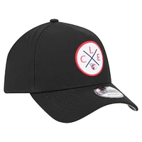 Casquette ajustable A-Frame Cleveland Guardians 9FORTY New Era noire pour homme