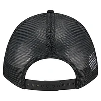 Men's New Era Black Cleveland Guardians City Initial 9FORTY A-Frame M-Crown Adjustable Trucker Hat