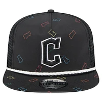 Men's New Era  Black Cleveland Guardians Gummy Golfer Trucker Snapback Hat