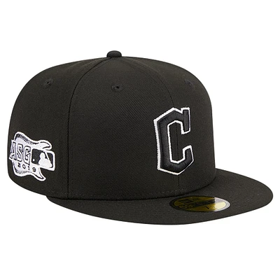 Casquette ajustée 59FIFTY noire avec logo des Cleveland Guardians New Era pour hommes