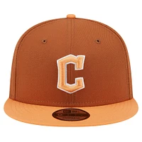 Men's New Era Brown Cleveland Guardians Spring Color Two-Tone 9FIFTY Snapback Hat