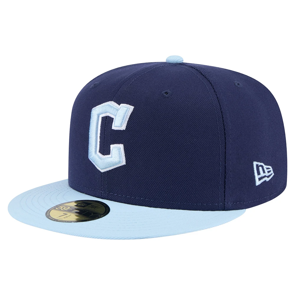 Casquette ajustée 59FIFTY bicolore bleu marine/bleu clair New Era pour homme