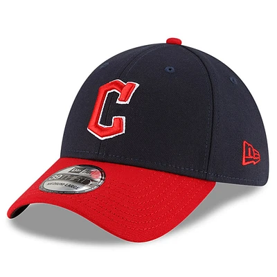 Men's New Era Navy/Red Cleveland Guardians Home Team Classic 39THIRTY Flex Hat