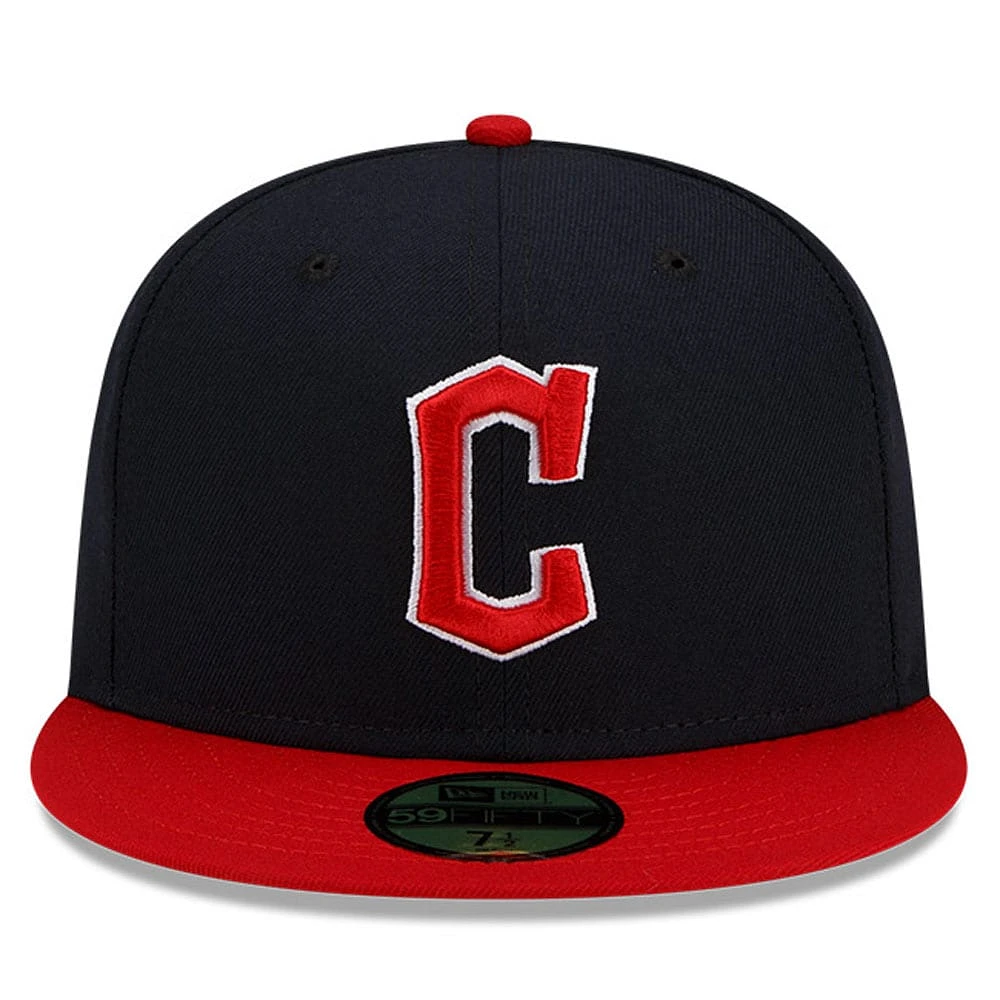 Men's New Era Navy/Red Cleveland Guardians National Baseball Hall of Fame 59FIFTY Fitted Hat
