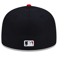 Men's New Era Navy/Red Cleveland Guardians National Baseball Hall of Fame 59FIFTY Fitted Hat