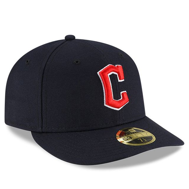 Casquette ajustée 59FIFTY à profil bas On-Field Road Low Profile New Era pour homme bleu marine Cleveland Guardians Collection