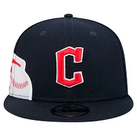 Men's New Era Navy Cleveland Guardians Logo Strike 9FIFTY Snapback Hat