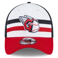 Men's New Era  White Cleveland Guardians 2025 Batting Practice 39THIRTY Flex Hat