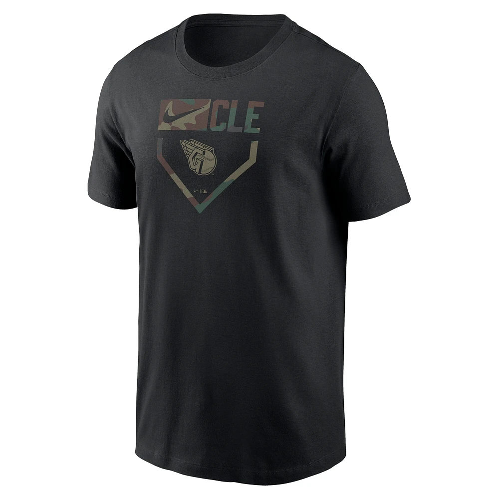 T-shirt camouflage Nike Cleveland Guardians noir pour homme