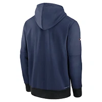Men's Nike Navy Cleveland Guardians Authentic Collection City Connect Performance Pullover Hoodie
