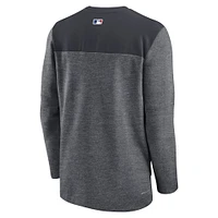 Haut à demi-glissière Nike Cleveland Guardians Authentic Collection Game Time Performance pour homme - Bleu marine
