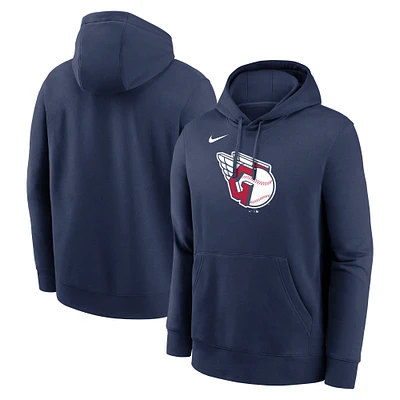 Sweat à capuche Nike bleu marine Cleveland Guardians Logo Club Fleece pour homme