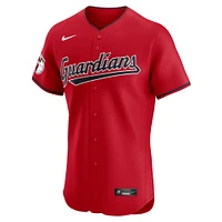 Maillot Nike rouge Cleveland Guardians Alternate Vapor Premier Elite Patch pour homme
