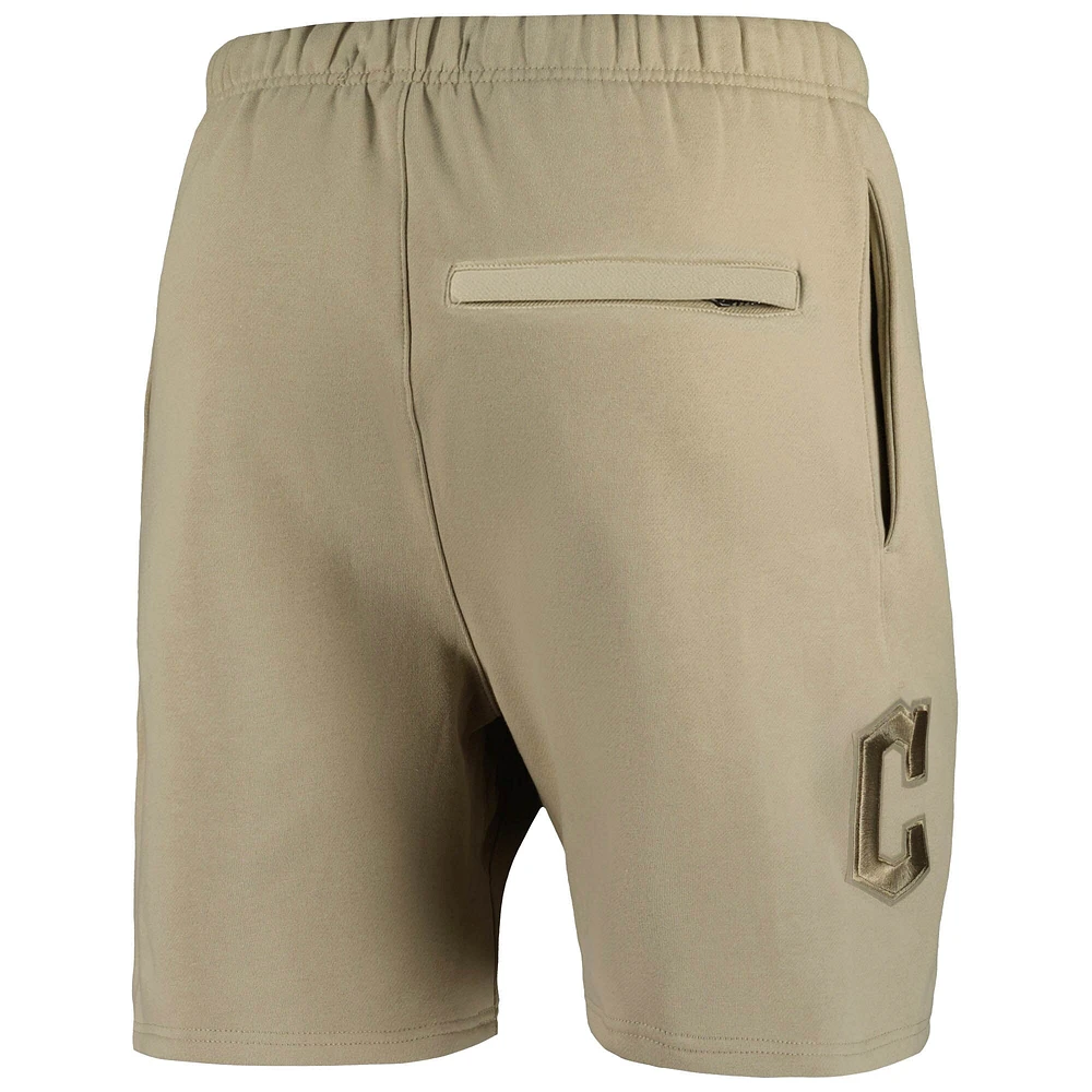 Men's Pro Standard Khaki Cleveland Guardians Neutral Fleece Shorts