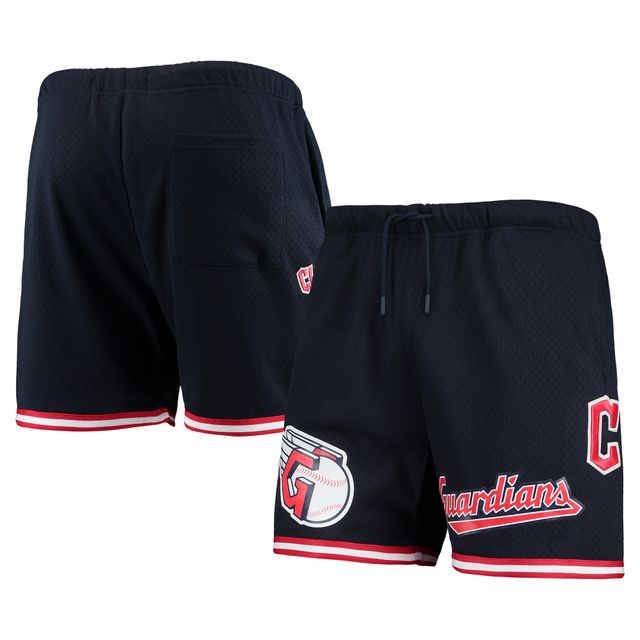 Short en maille avec logo Cleveland Guardians Pro Standard bleu marine pour homme