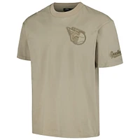 Men's Pro Standard Tan Cleveland Guardians Neutral Drop Shoulder T-Shirt