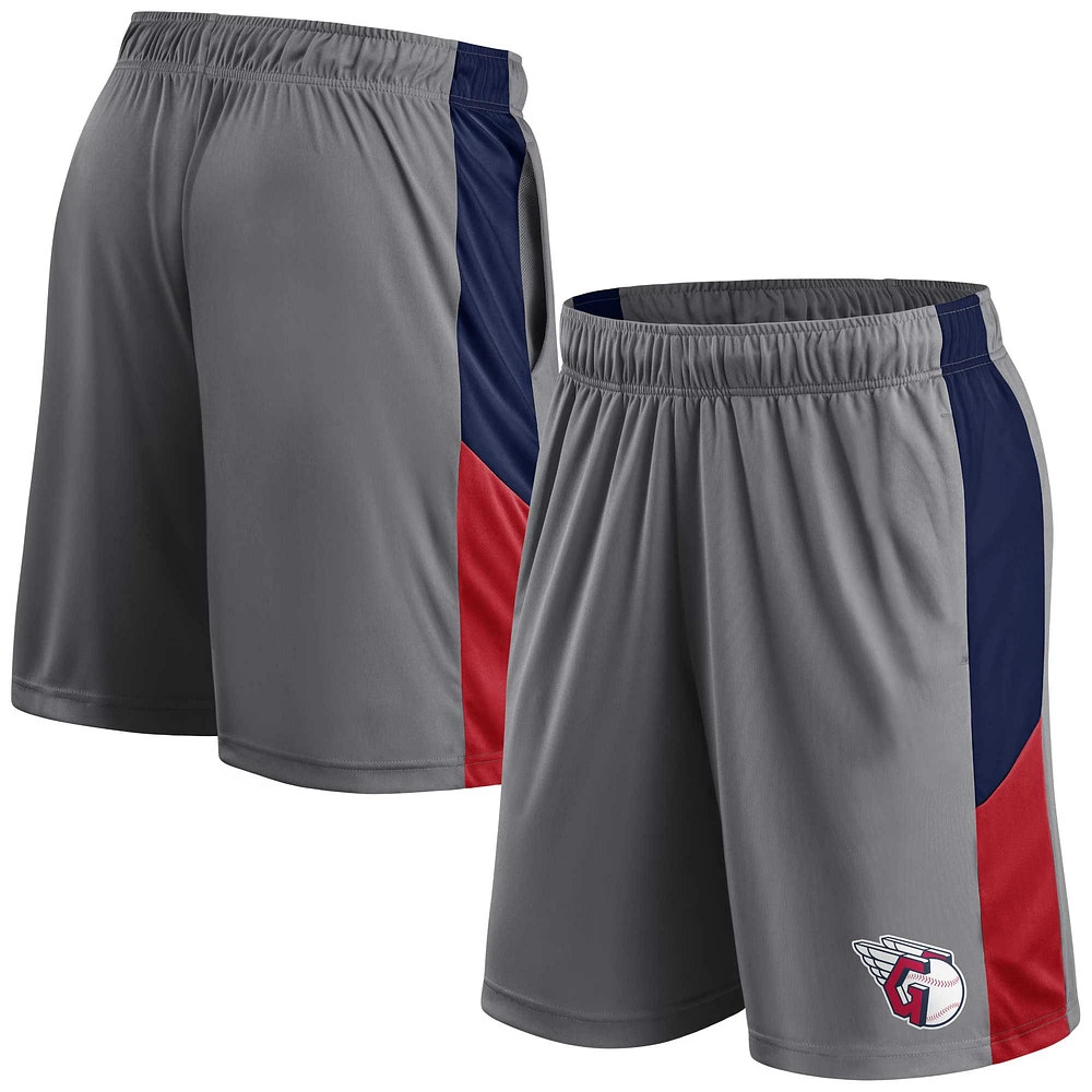 Short pour homme Profile Cleveland Guardians Team gris/bleu marine