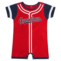 Newborn & Infant Fanatics Red Cleveland Guardians Fast Pitch Romper