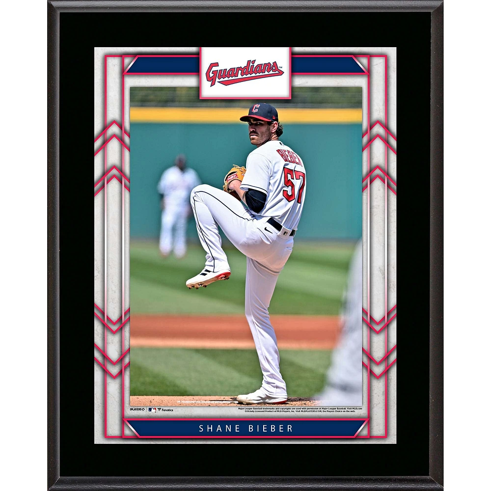 Shane Bieber Cleveland Guardians Framed 10.5" x 13" Sublimated Player Plaque