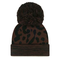 Women's '47 Brown Cleveland Guardians Rosette Cuffed Knit Hat with Pom