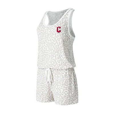 Concepts Sport Crème Cleveland Guardians Montana Hacci Knit Barboteuse pour femmes