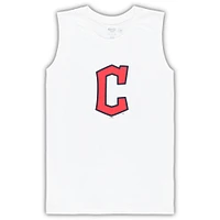 Women's Concepts Sport White/Navy Cleveland Guardians Plus Tank Top & Shorts Sleep Set