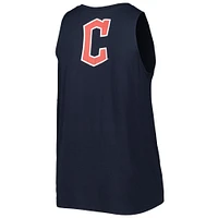Women's New Era Navy Cleveland Guardians Plus Tank Top