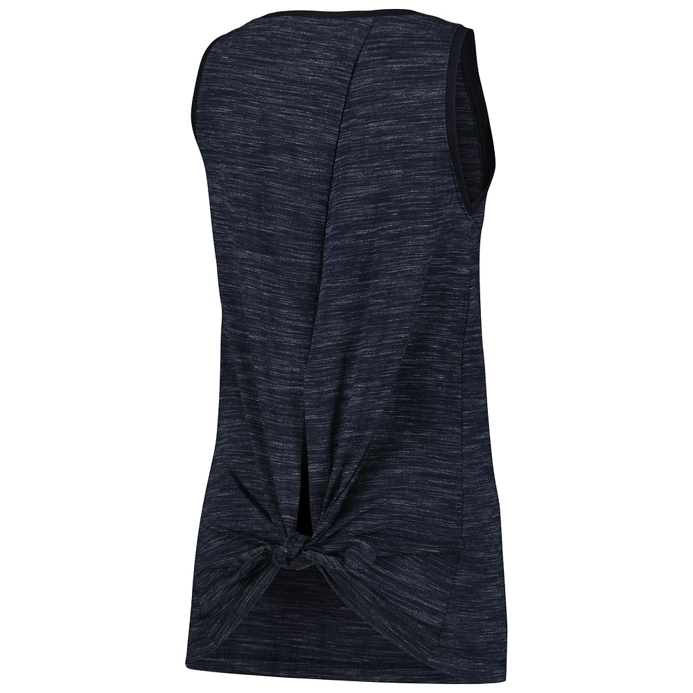 Women's New Era Navy Cleveland Guardians Space-Dye Active Tank Top