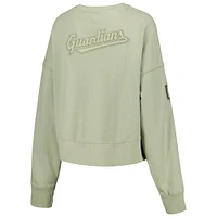 Women's Pro Standard Green Cleveland Guardians Fleece Pullover Sweatshirt