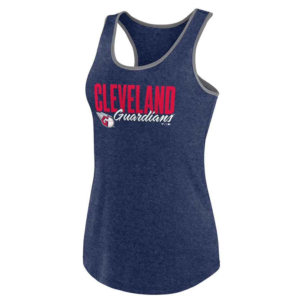 Women's Profile Navy Cleveland Guardians Plus Racerback Tank Top