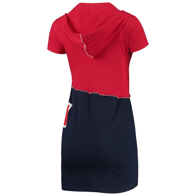 Robe à capuche Refried Apparel pour femme rouge/bleu marine Cleveland Guardians