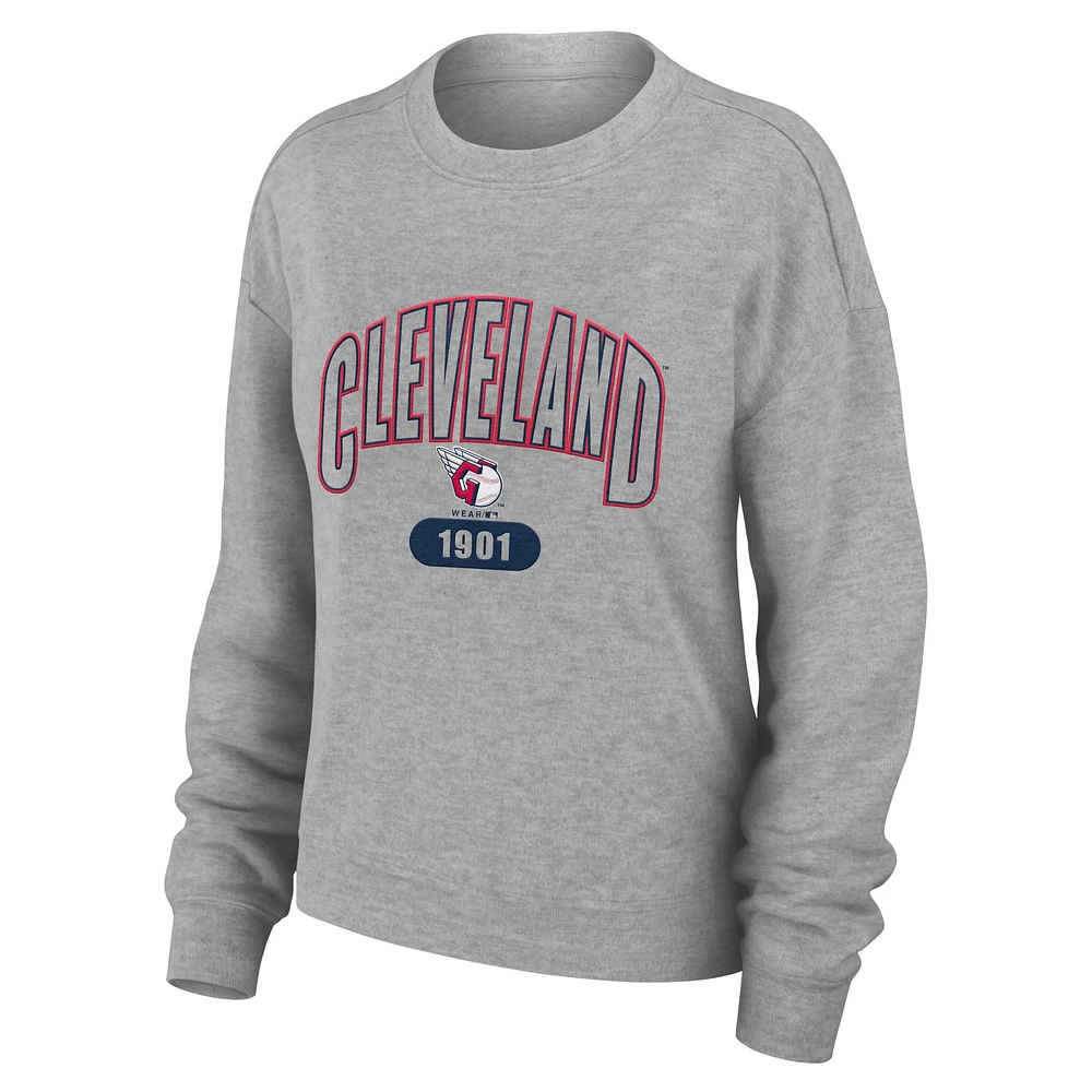 Women's WEAR by Erin Andrews Gray Cleveland Guardians  Knitted Lounge Set