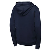 Youth  Navy Cleveland Guardians Wordmark Fleece Full-Zip Hoodie